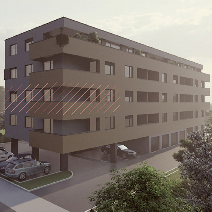 Četverosobni stan, 2.kat - Prikaz stana u objektu